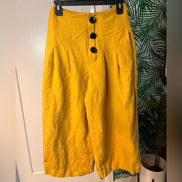 Zara Cropped Wide Leg Pants, size small, EUC - Picture 1 of 10
